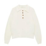 Fuzzy polo sweater