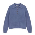 Fuzzy polo sweater
